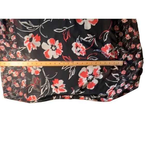 Calvin Klein Black Pink White short Sleeve Floral Top With Tank Lining - Picture 5 of 15